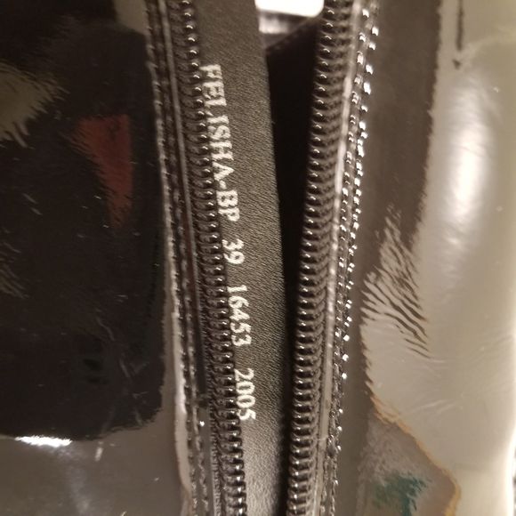 Azura Felisha Bootie Glossy Black Patent Leather Women's 39 - Picture 8 of 9